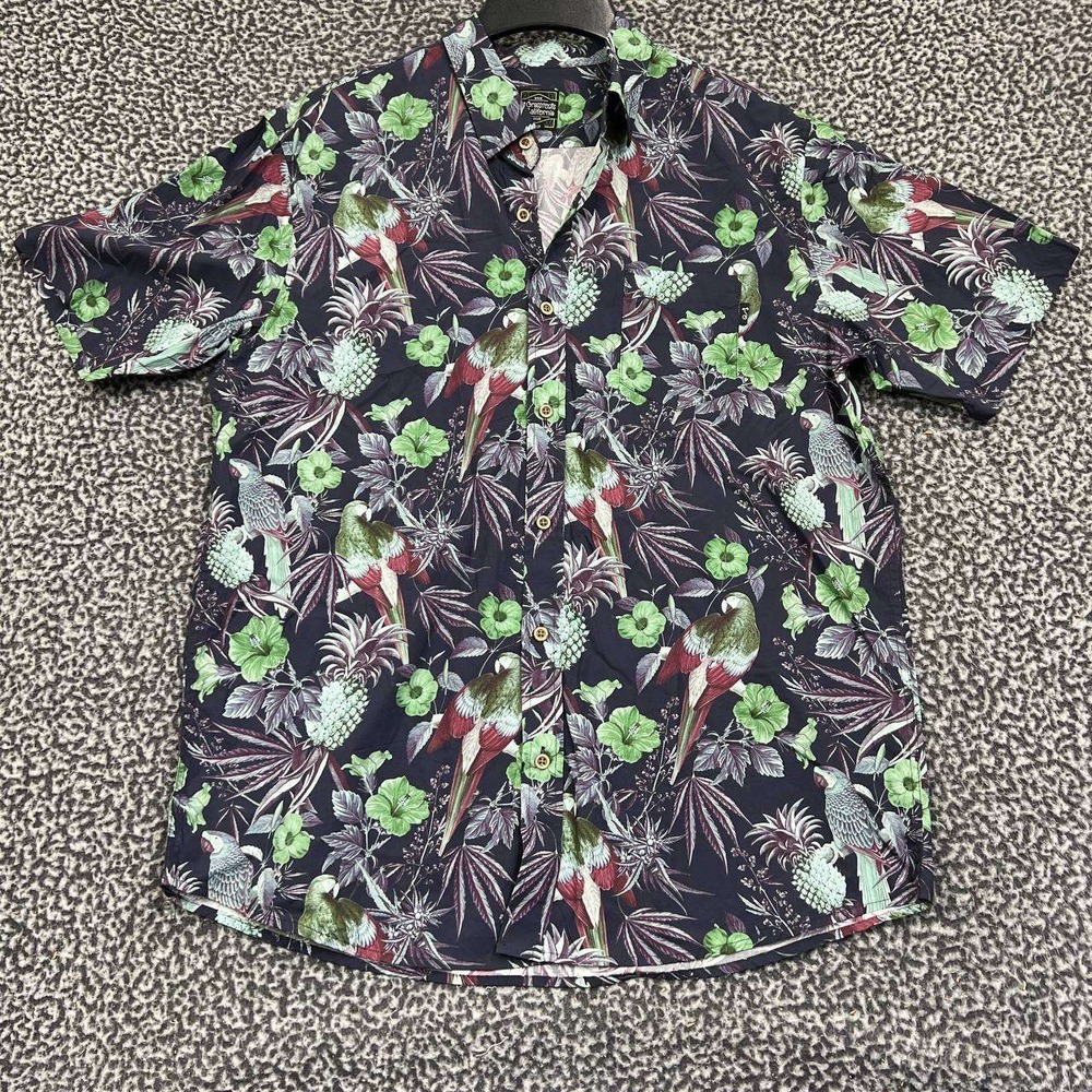 Greg‎ Lutzka Shirt Men Large Hawaiian Grassroots Button Up Short Sleeve L